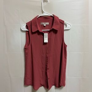 NWT Ann Taylor Loft Blouse. Size XS. Rusty Pink.